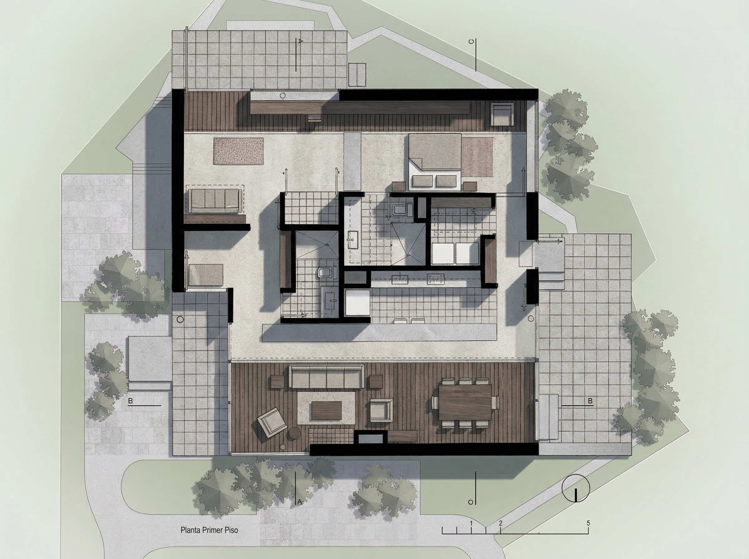 After — Styled floor plan render